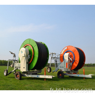 Système d&#39;irrigation aquajet d&#39;irrigateur d&#39;enrouleur de tuyau à faible consommation d&#39;énergie/système d&#39;irrigation à enrouleur de tuyau avec flèche